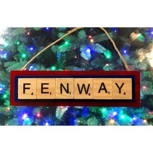 Fenway Park Boston Red Sox Christmas Ornament Scrabble Tiles